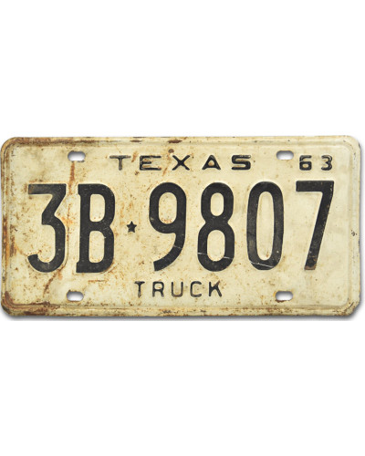 Americká SPZ Texas 1963 Truck 3B.9807
