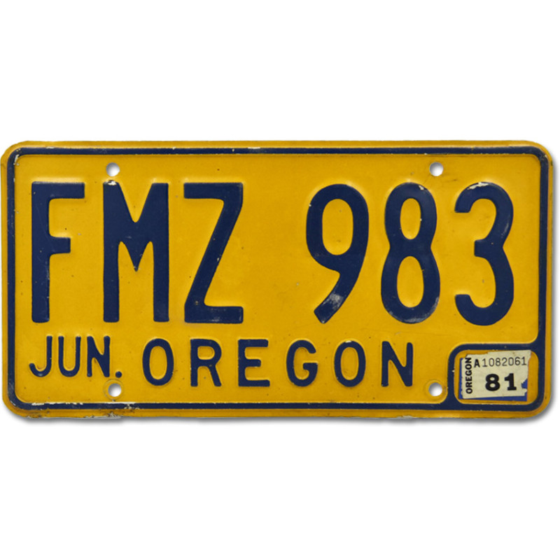 Americká SPZ Oregon Yellow FMZ 983