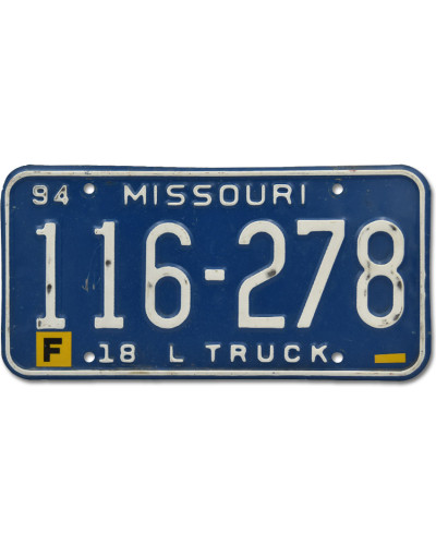 Americká SPZ Missouri Blue Truck 116-278