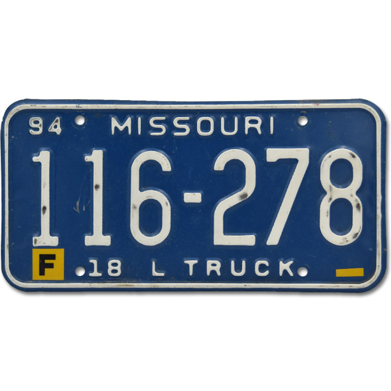 Americká SPZ Missouri Blue Truck 116-278