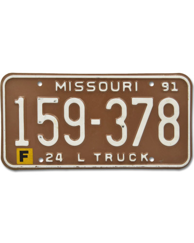 Americká SPZ Missouri Brown Truck  159-378