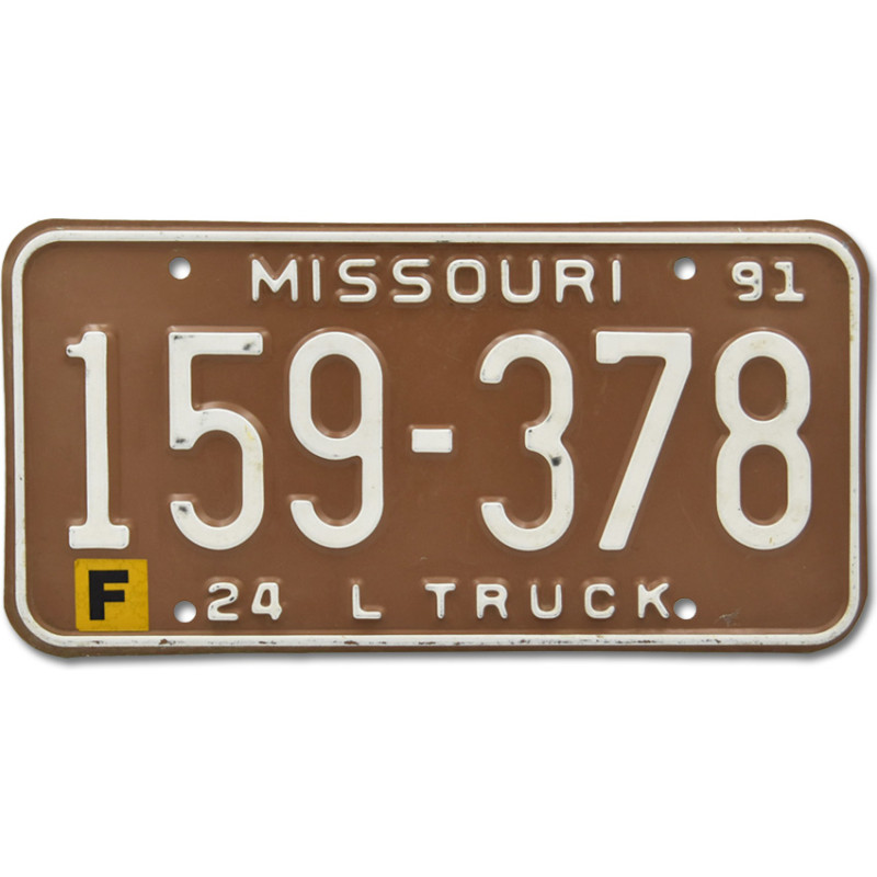 Americká SPZ Missouri Brown Truck  159-378