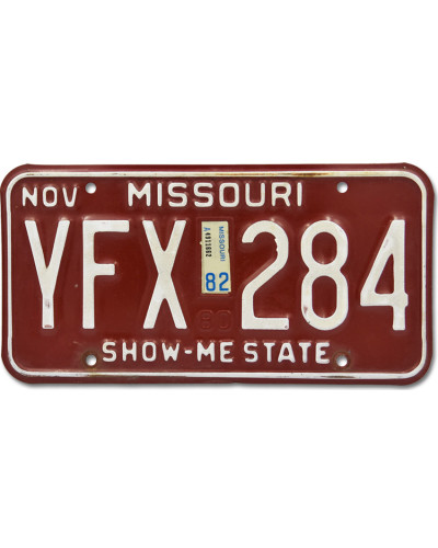 Americká SPZ Missouri Red YFX 284