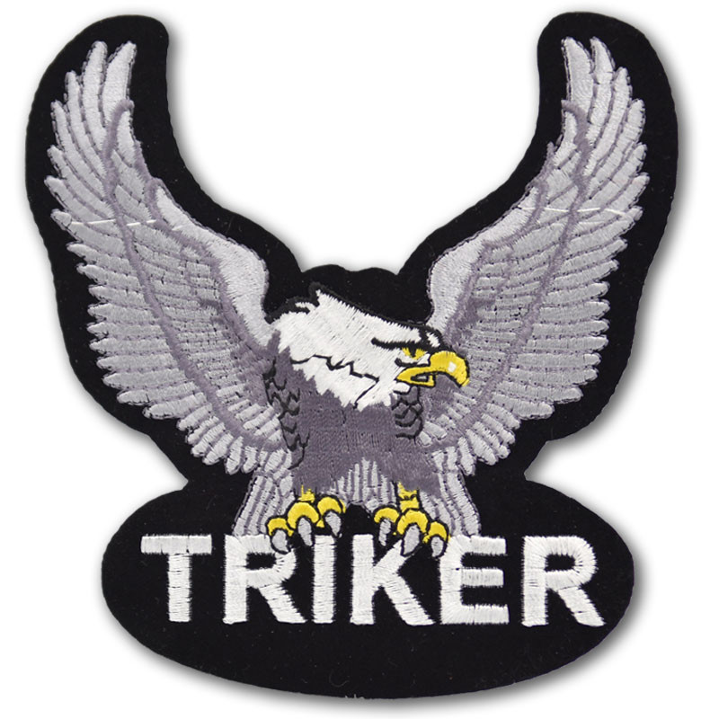 Moto nášivka Orel stříbrný Triker 12 cm x 11 cm