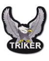 Moto nášivka Orel stříbrný Triker 12 cm x 11 cm