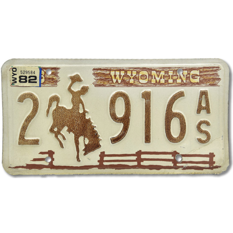 Americká SPZ Wyoming Fence Brown 2-916AS