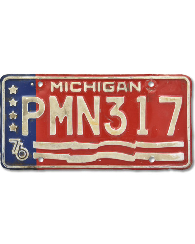Americká SPZ Michigan 1976 Stars PMN317