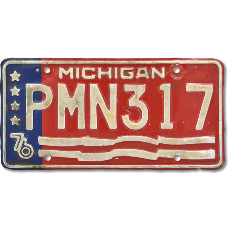 Americká SPZ Michigan 1976 Stars PMN317