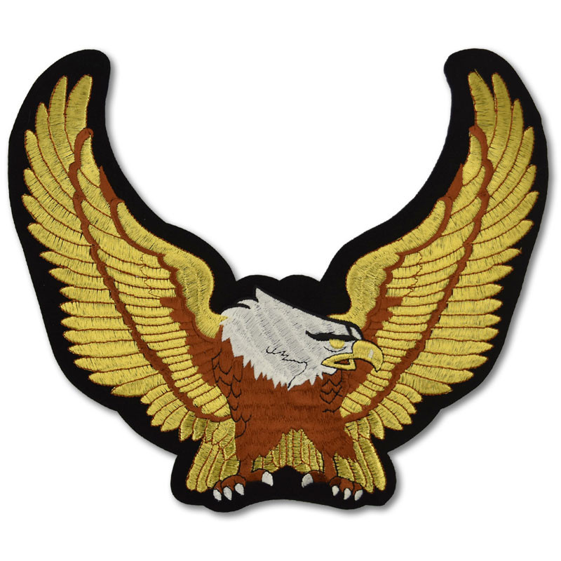 Moto nášivka Orel zlatý - XXL na záda 25 cm x 30 cm