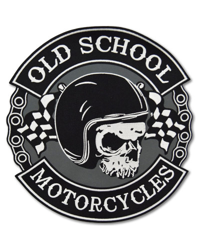 Moto nášivka Old School Motorcycles XXL na záda 27 cm