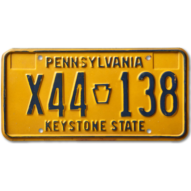 Americká SPZ Pennsylvania Keystone State Yellow
