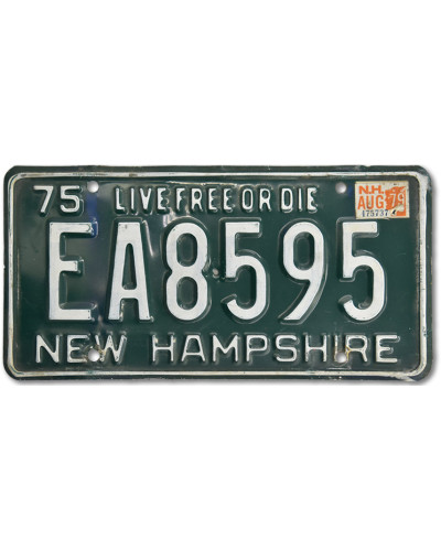 Americká SPZ New Hampshire 1975 Green EA8595