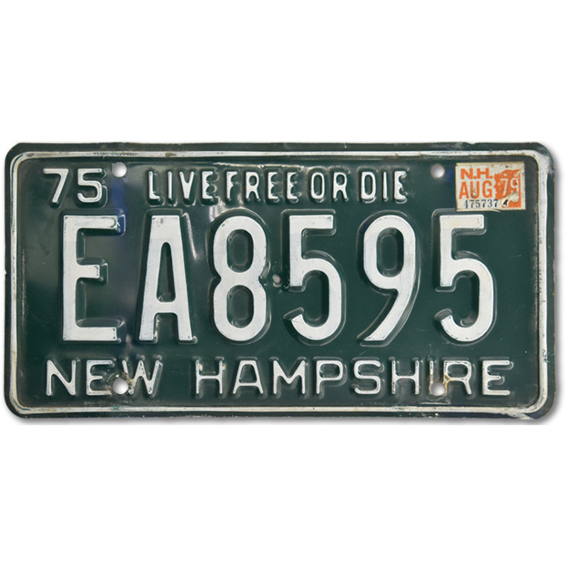 Americká SPZ New Hampshire 1975 Green EA8595
