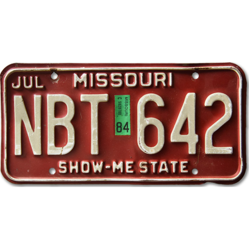 Americká SPZ Missouri Red NBT 642