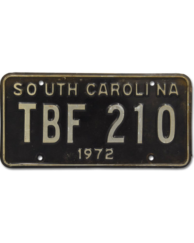 Americká SPZ South Carolina Black TBF 210