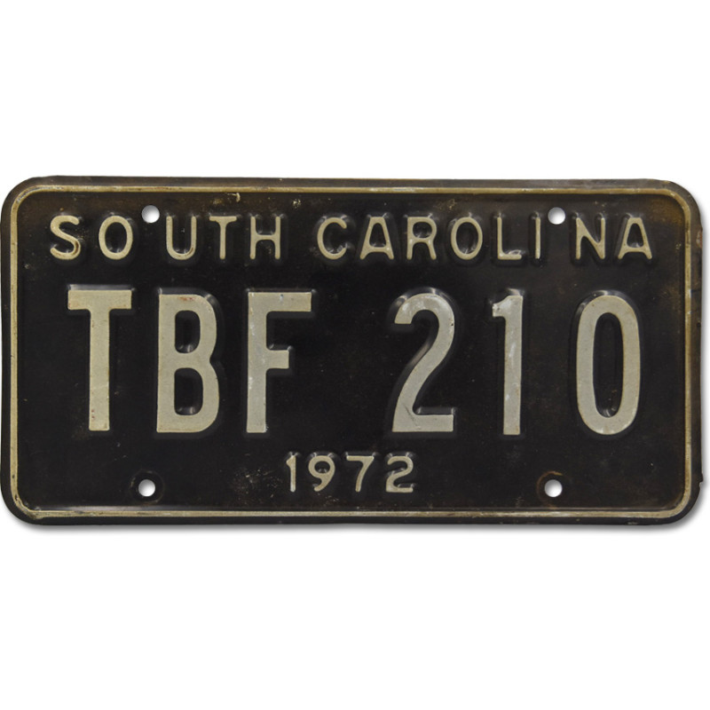 Americká SPZ South Carolina Black TBF 210