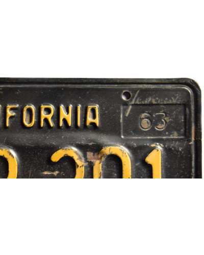 Americká SPZ California 1963 Black P 33 301  f