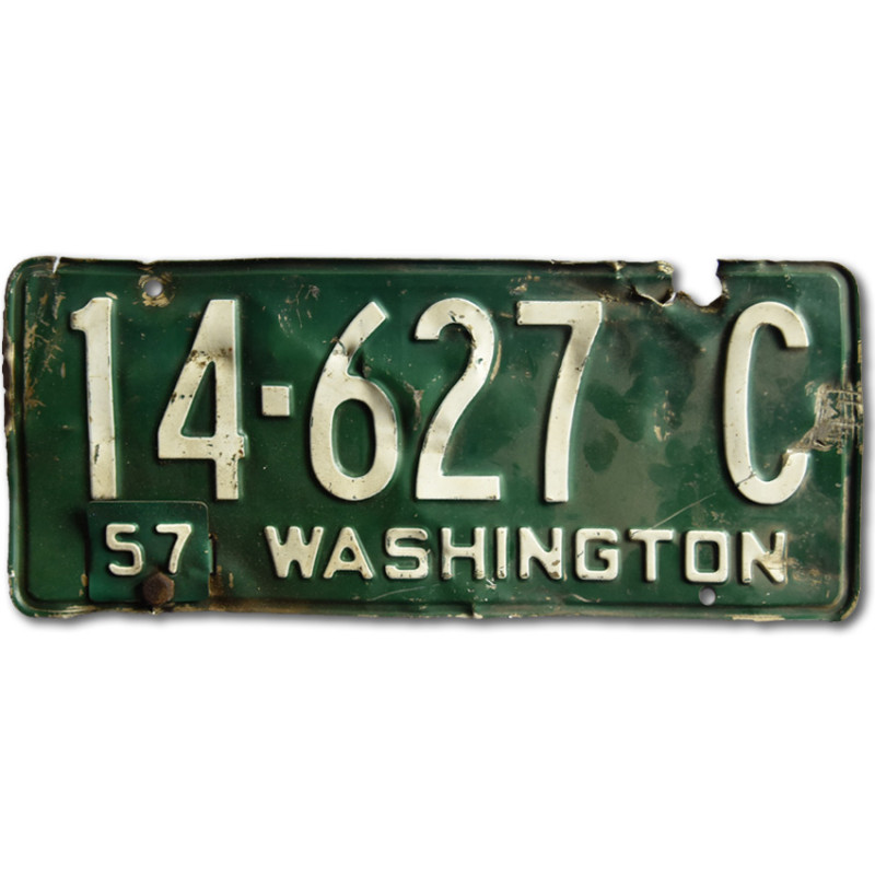 Americká SPZ Washington 1957 Green 14-627 C