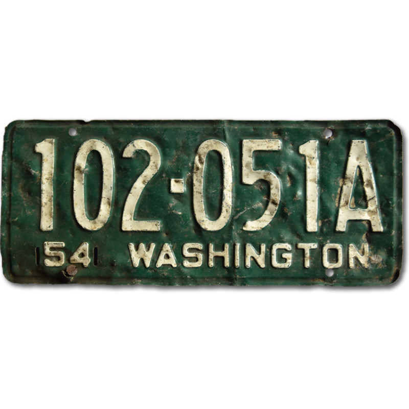 Americká SPZ Washington 1954 Green 102-051A