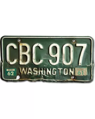 Americká SPZ Washington 1962 Green CBC 907