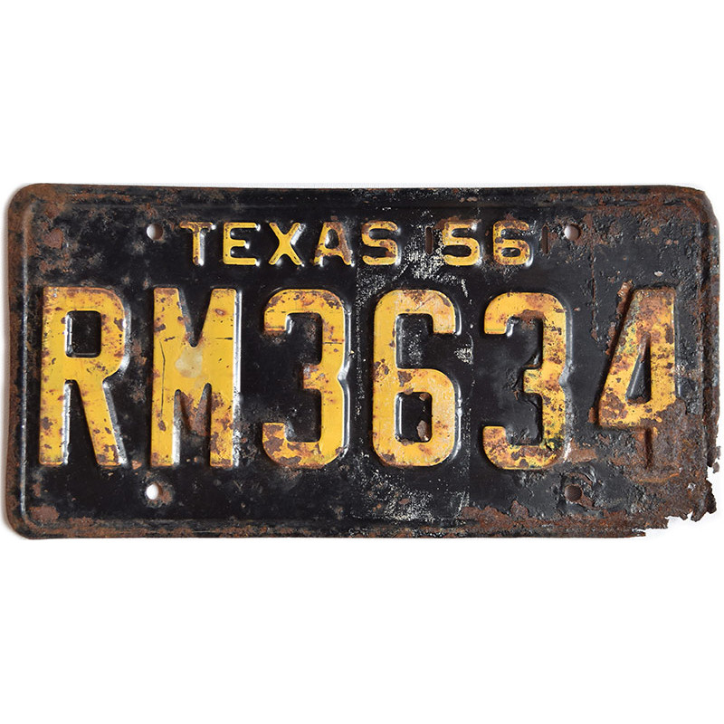 Americká SPZ Texas 1956 RM3634 front