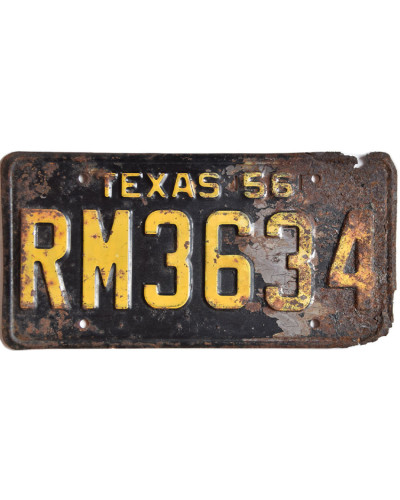 Americká SPZ Texas 1956 RM3634 rear