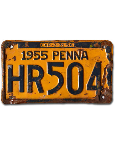 Americká SPZ Pennsylvania 1955 Yellow HR504