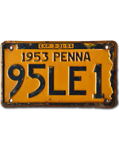 Americká SPZ Pennsylvania 1953 Yellow 95LE1