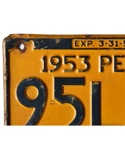 Americká SPZ Pennsylvania 1953 Yellow 95LE1 c