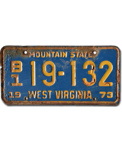 Americká SPZ West Virginia 1973 Blue 19-132