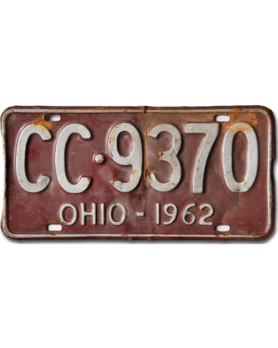 Americká SPZ Ohio 1962 Red CC-9370