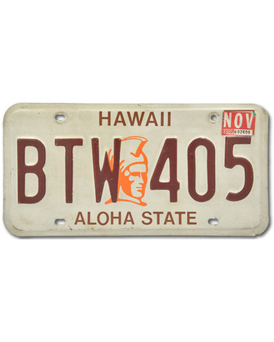 Americká SPZ Hawaii Warrior BTW 405