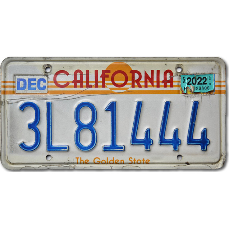 Americká SPZ California Sun 3L81444