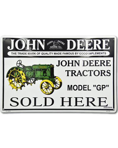 Plechová cedule John Deere Tractors 45 cm x 30 cm