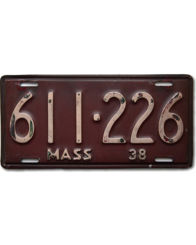 Americká SPZ Massachusetts 1938 Purple 611-226