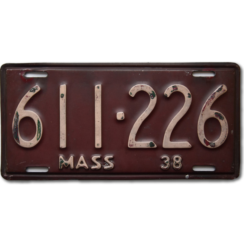 Americká SPZ Massachusetts 1938 Purple 611-226