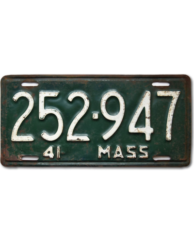 Americká SPZ Massachusetts 1941 Green 252-947