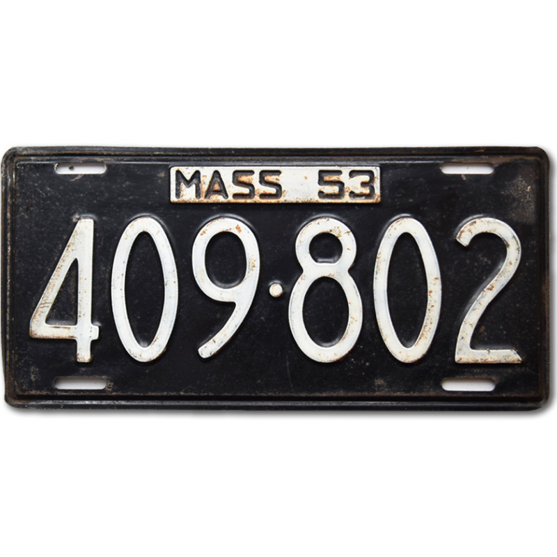 Americká SPZ Massachusetts 1953 Black 409-802