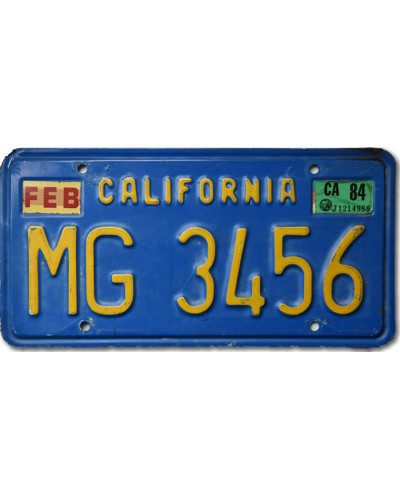 Americká SPZ California Blue MG 3456