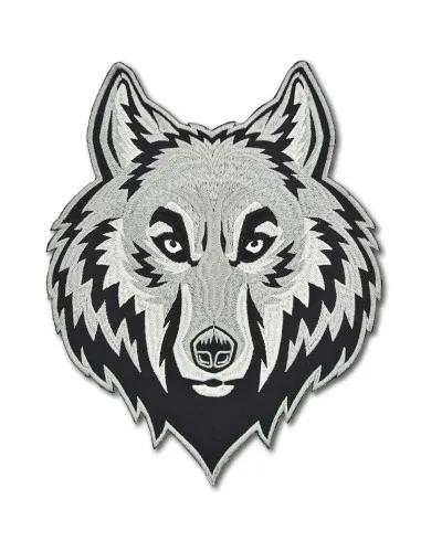 Moto nášivka Silver Wolf na záda 24 cm x 19 cm