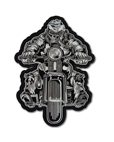 Moto nášivka Gorilla on Bike XXL na záda 28 cm x 20 cm