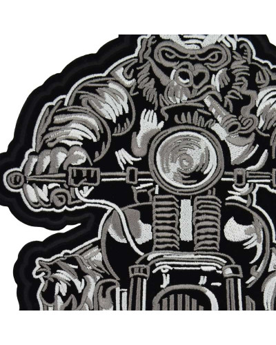Moto nášivka Gorilla on Bike XXL na záda 28 cm x 20 cm b