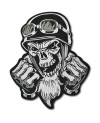 Moto nášivka Screaming Skull XXL na záda 31 cm x 28 cm