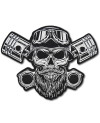 Moto nášivka Bearded Skull na záda 32 cm x 25 cm