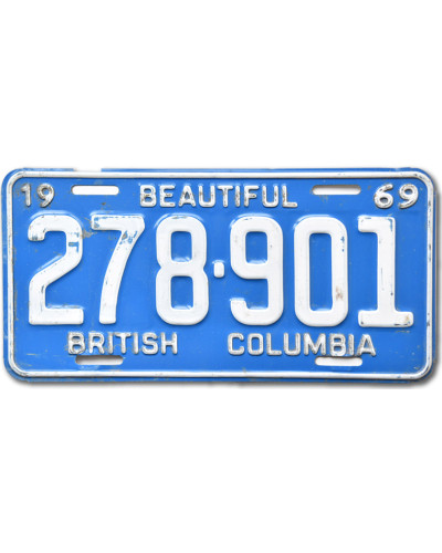 Kanadská SPZ British Columbia 1969 Blue 278-901