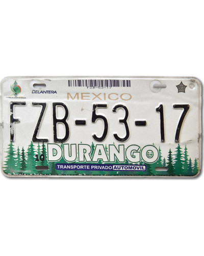 Mexická SPZ Durango FZB-53-17