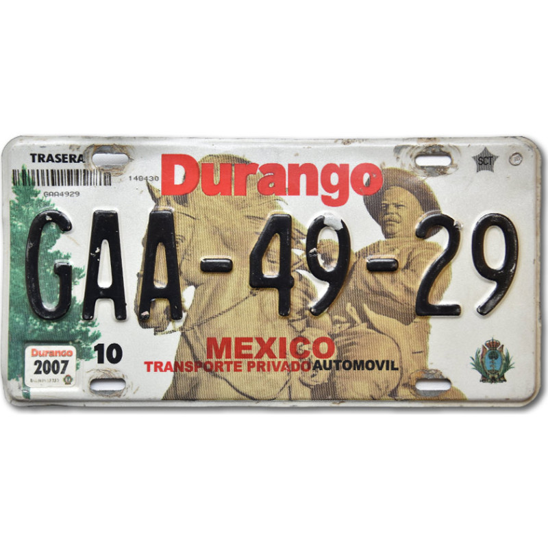 Mexická SPZ Durango GAA-49-29