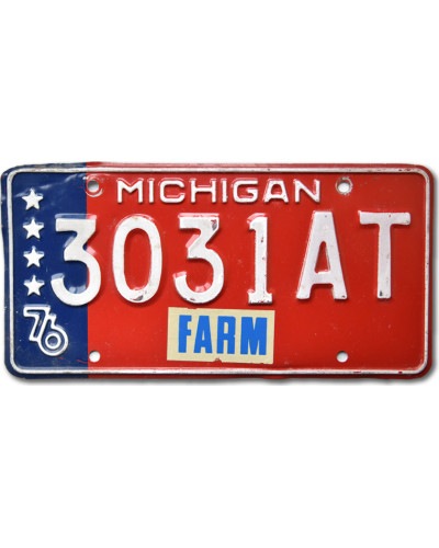 Americká SPZ Michigan Stars Farm 3031AT front