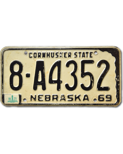 Americká SPZ Nebraska 1969 Cornhusker 8-A4352
