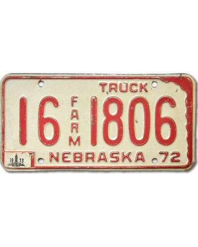 Americká SPZ Nebraska Farm Truck 19-1806